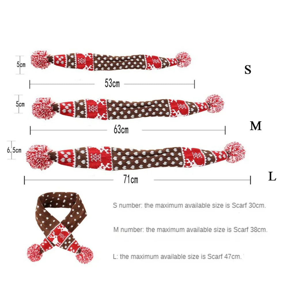 Christmas pet scarf