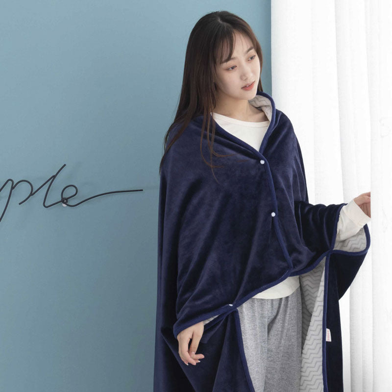 Office Nap Wearable Blanket Weighted Hoodie and Throws Fluffy Blankets Cover on The Sofa Home Bath Towel with Sleeves for Beds