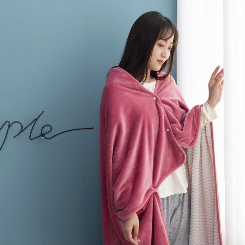 Office Nap Wearable Blanket Weighted Hoodie and Throws Fluffy Blankets Cover on The Sofa Home Bath Towel with Sleeves for Beds