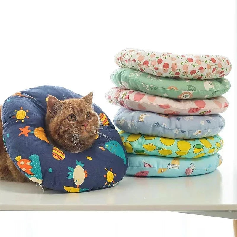 Pet Protective Collar Elizabethan Collar Adjustable Dog Cat Recovery Collar, Cute Pet Donut Collar, Soft Cone Collars For Cat Dog, Wound Healing Protective Cone After Surgery