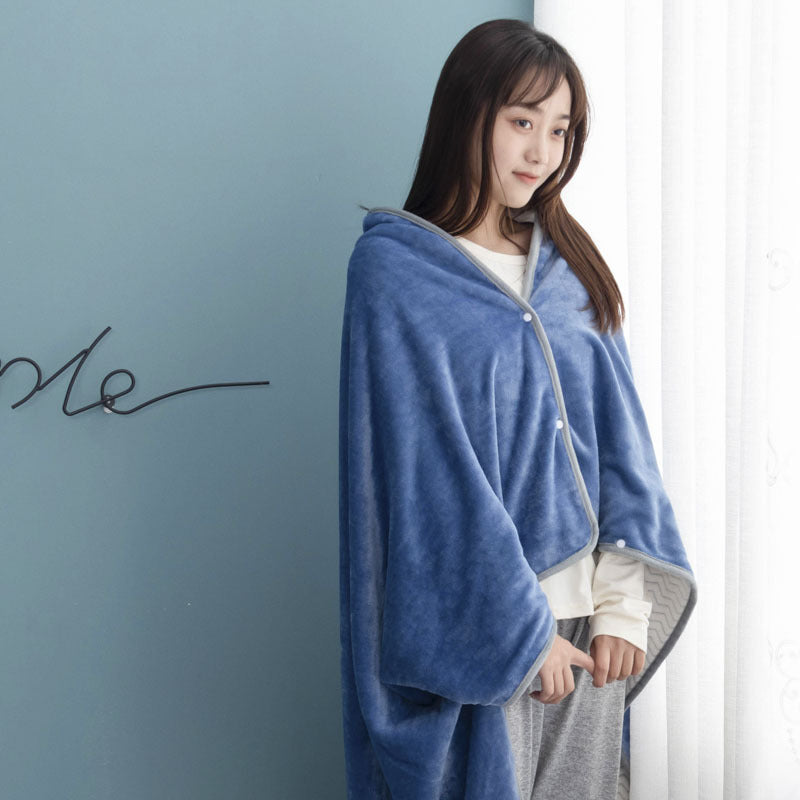 Office Nap Wearable Blanket Weighted Hoodie and Throws Fluffy Blankets Cover on The Sofa Home Bath Towel with Sleeves for Beds