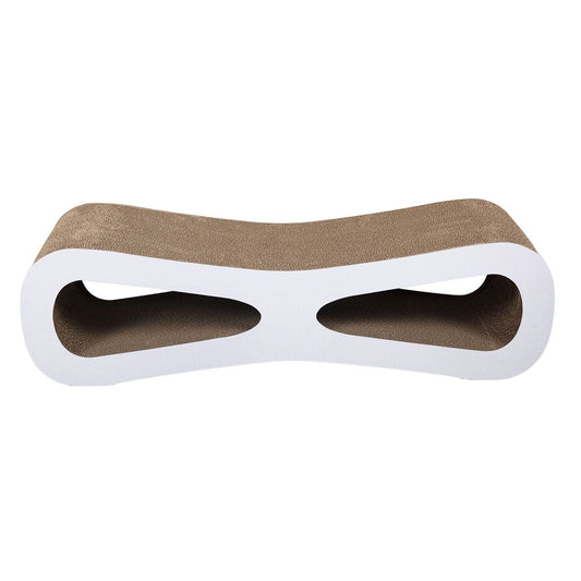 Cat-eyed Cat Scratcher and Lounge in original wood color for protecting furniture and entertaining cats