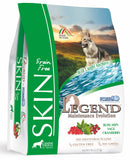Legend Dog Skin 5lb premium diet for skin and coat health, with omega fatty acids and natural ingredients.