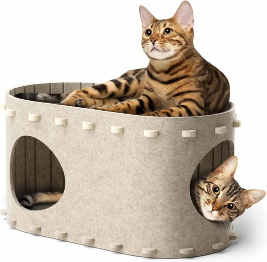 Why Indoor Cats Love This Foldable Cat Bed Cave