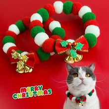 Christmas Cute Dog Cat Plush Ball Necklace