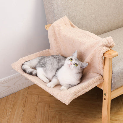 Plush L-shaped Cat Hammock
