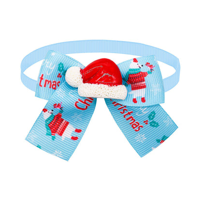 Christmas Doll Pet Dog Cat Bow Tie