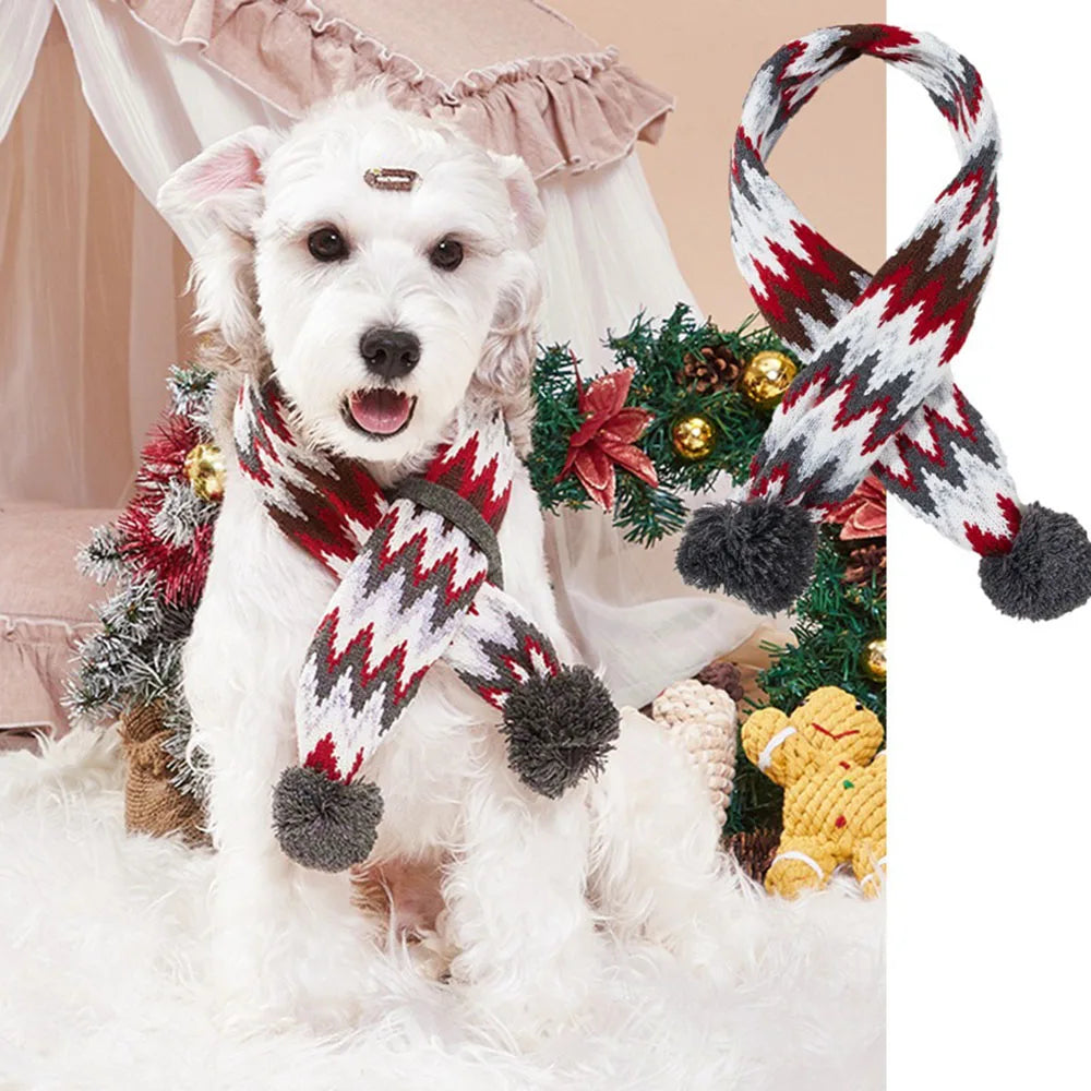 Christmas pet scarf