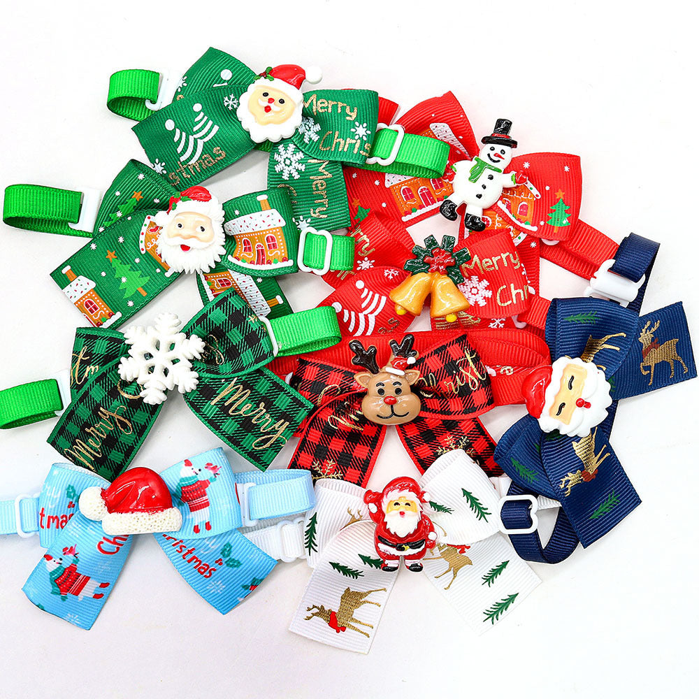 Christmas Doll Pet Dog Cat Bow Tie