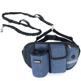 Dog Training Leash Waist Bag Hands-Free Outdoor Pet Running Walking Leash Portable Dog Food Water Cup Storage Bags