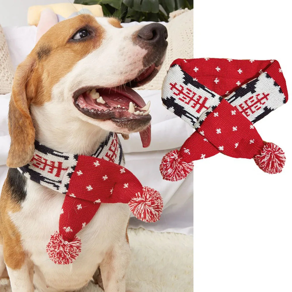 Christmas pet scarf