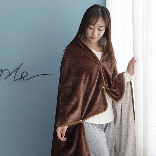 Office Nap Wearable Blanket Weighted Hoodie and Throws Fluffy Blankets Cover on The Sofa Home Bath Towel with Sleeves for Beds