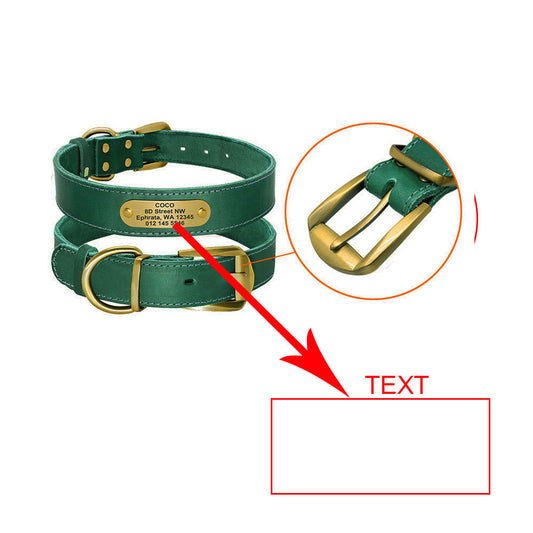 Personalized Dog Collars with Nameplate ID Tags for Medium Large Dogs