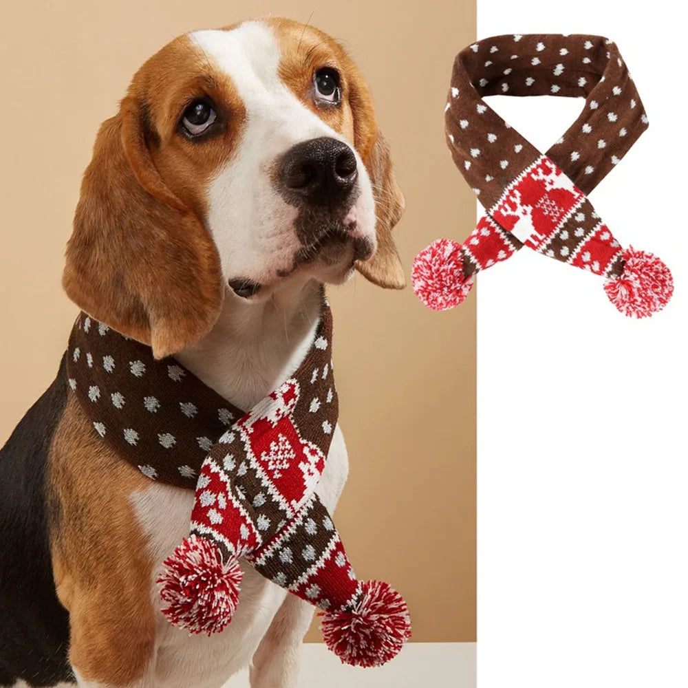 Christmas pet scarf