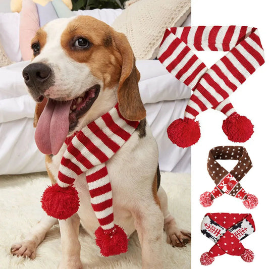 Christmas pet scarf