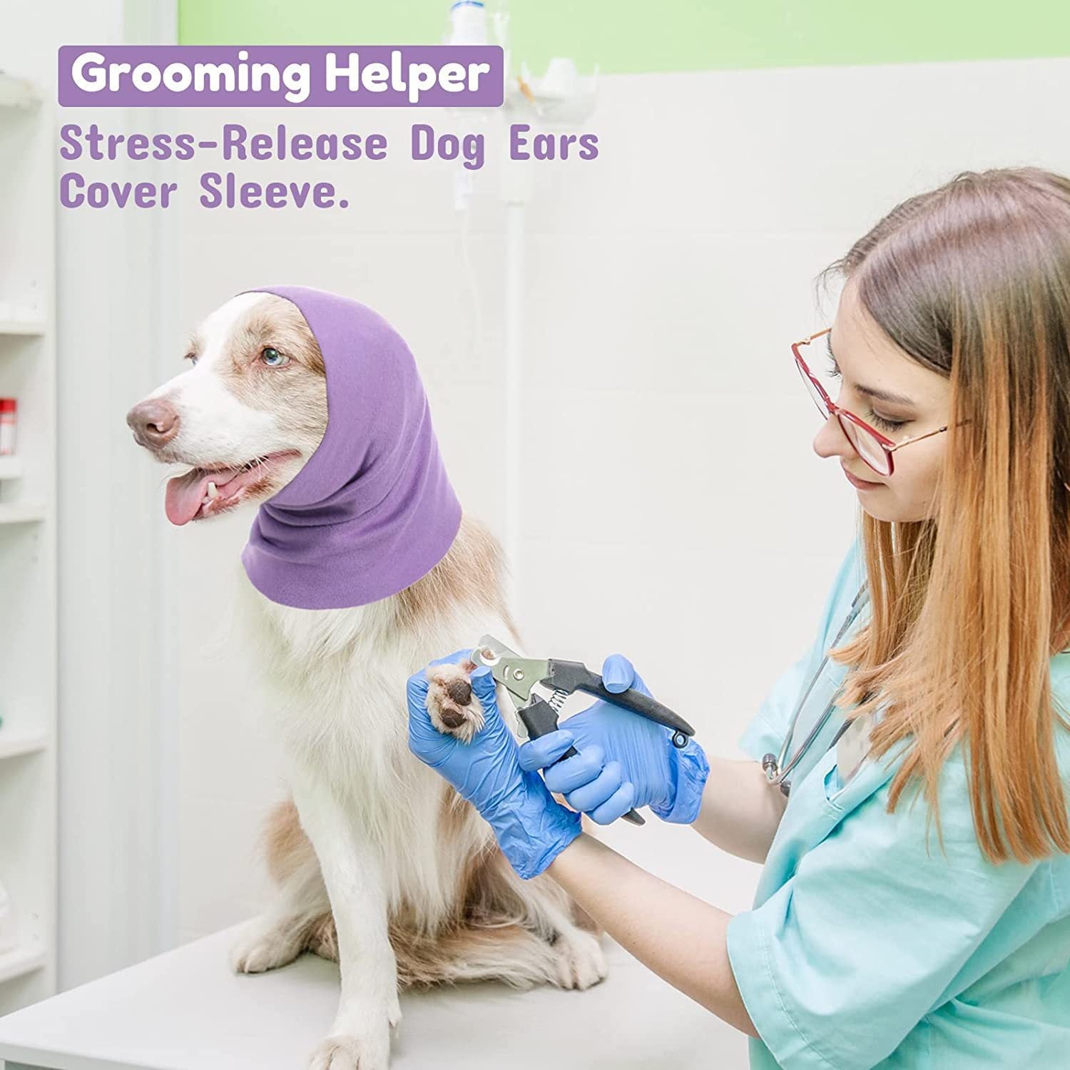 Cat and dog grooming earmuffs