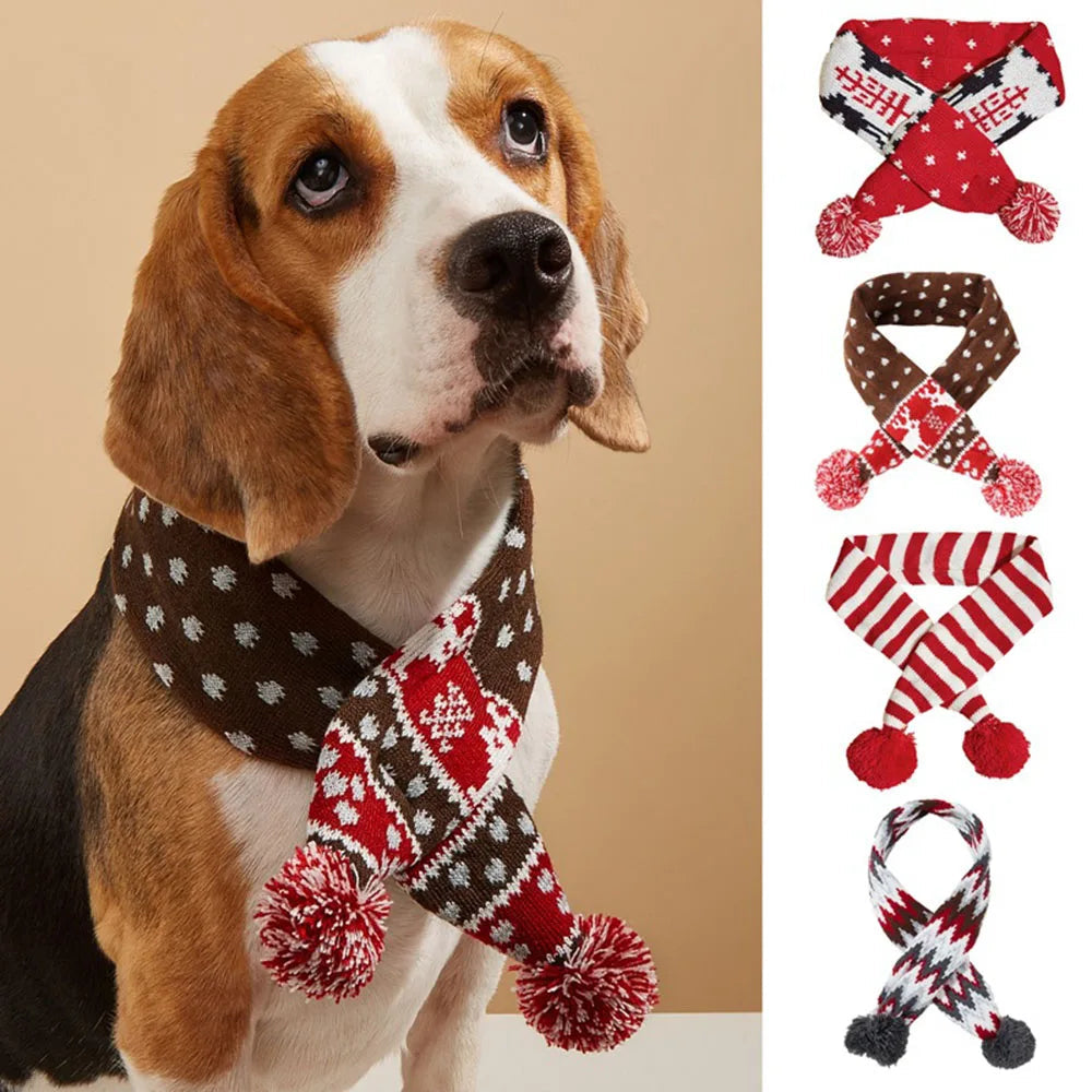 Christmas pet scarf