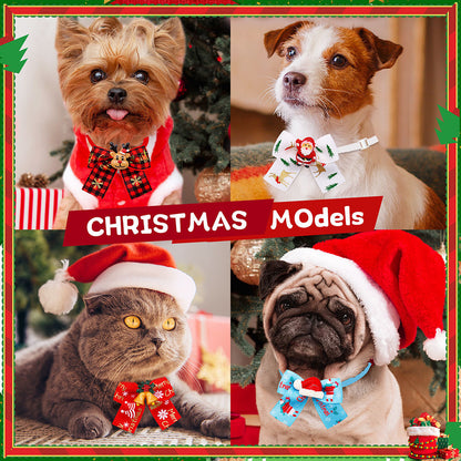Christmas Doll Pet Dog Cat Bow Tie