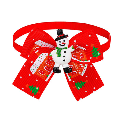 Christmas Doll Pet Dog Cat Bow Tie