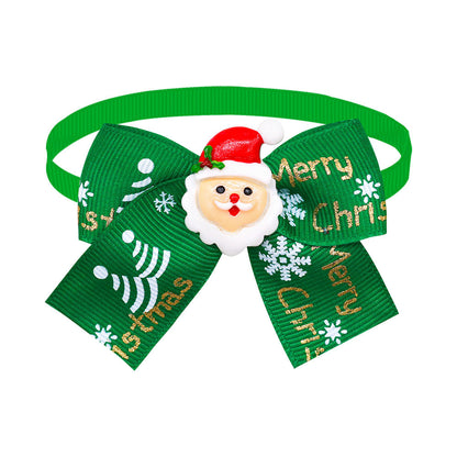 Christmas Doll Pet Dog Cat Bow Tie