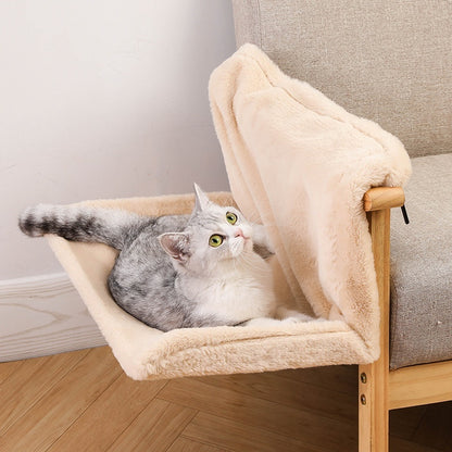 Plush L-shaped Cat Hammock
