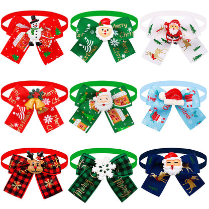 Christmas Doll Pet Dog Cat Bow Tie