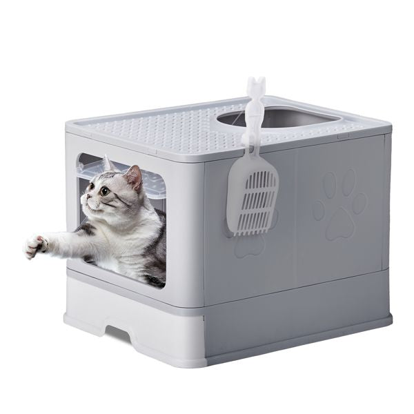 Large Enclosed Cat Litter Box