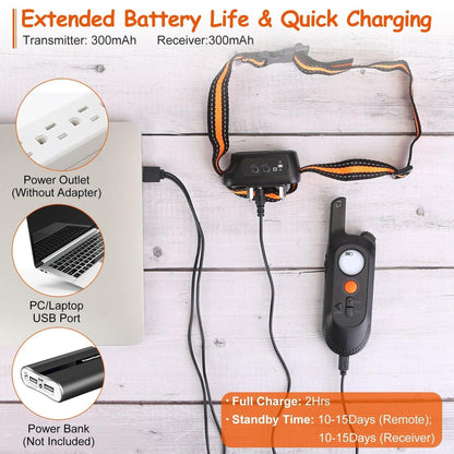 984FT Dog Training Collar| 984FT Dog Trainer | Long-Range Dog Collar | 3-Mode Dog Collar | Rechargeable Dog Trainer |Waterproof Dog Collar | Pet Training Collar | Dog Obedience Collar | Remote Dog E-Collar |Shock & Vibration Collar | Safety Lock Dog Collar |