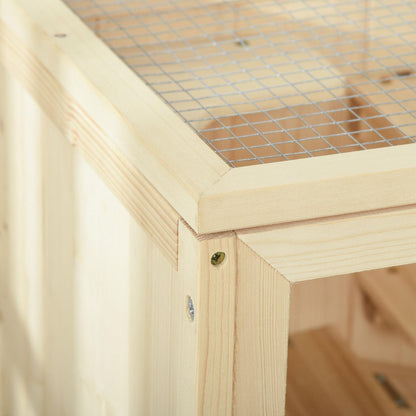 3-Tier Wooden Hamster Cage