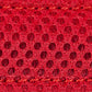 Breathable red mesh fabric of FeatherFit Comfort Collar for pets.