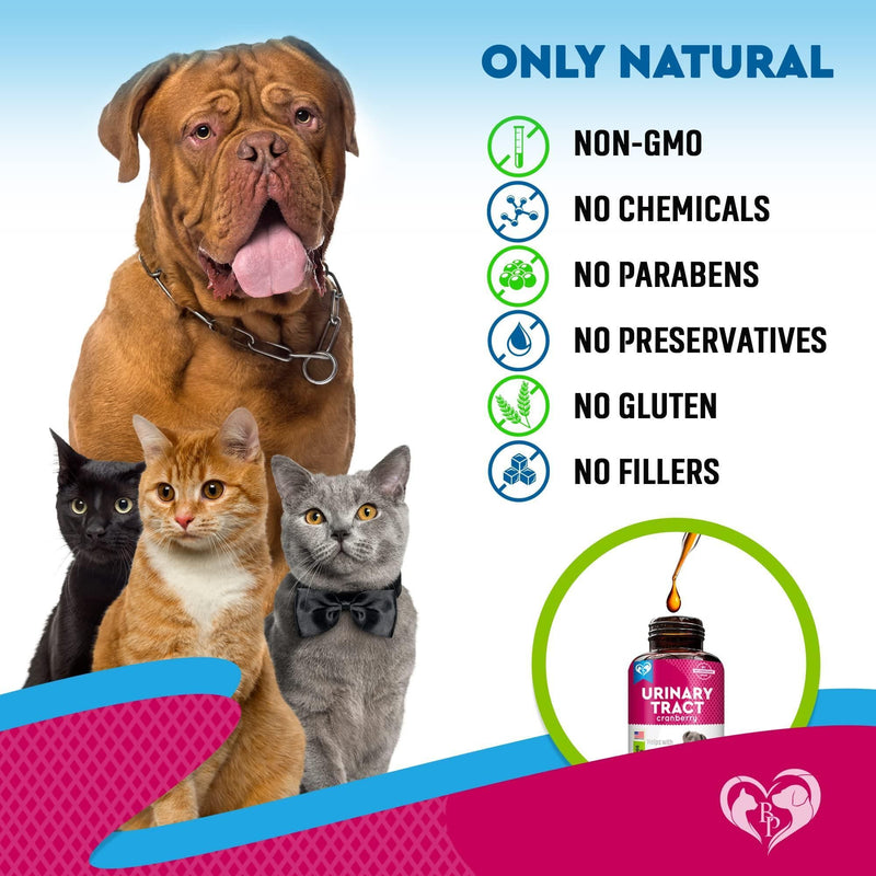 Pet UTI Relief Drops |Cranberry Bladder Support for Pets |Urinary Care Drops for Cats & Dogs
 |idney & Bladder Health Formula |Natural UTI Support for Pets|Pet Urinary Tract Wellness Drops|Cranberry UTI Care for Cats & Dogs |Renal & Bladder Support Supplement |UTI Ease Liquid Supplement |Urinary Health Drops for Pets