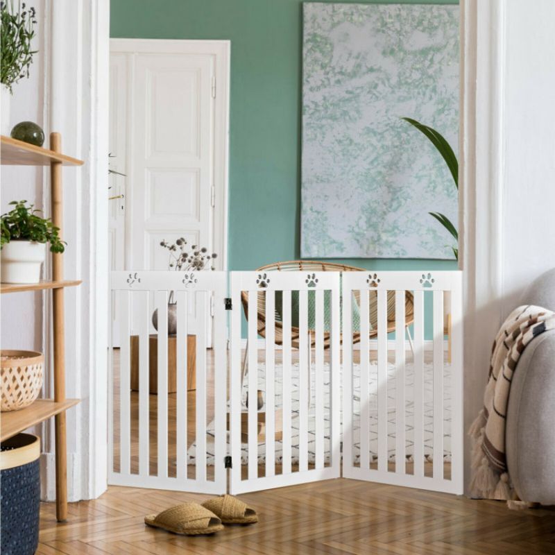 36 Inch Folding Wooden Pet Gate