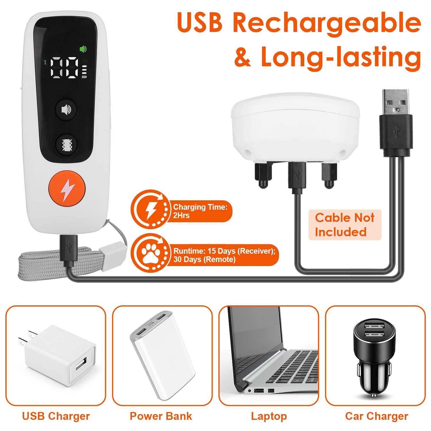 IP67 Waterproof Receiver| Waterproof Dog Collar | Electric Dog Collar | Pet Training Collar | Shock Dog Collar |Rechargeable Dog Collar | Weatherproof Dog Collar | Dog Training E-Collar | All-Weather Dog CollarDog Behavior Collar | Training Shock Collar  |