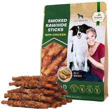 Dog Smoked Rawhide Sticks with chicken flavor for healthy chewing and dental care