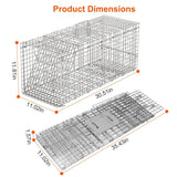 Humane Live Animal Trap Cage |Collapsible Cat & Rodent Trap |Galvanized Wire Animal Catch Cage |Catch-and-Release Animal Trap |Multi-Species Live Animal Trap |Humane Wildlife Catch Cage |Live Rodent and Small Animal Trap |Animal Containment Cage for Catch and Release |Fox and Raccoon Live Trap |Portable Humane Animal Trap