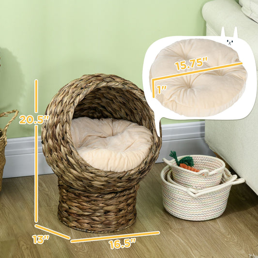 Natural Braided Elevated Cat Bed