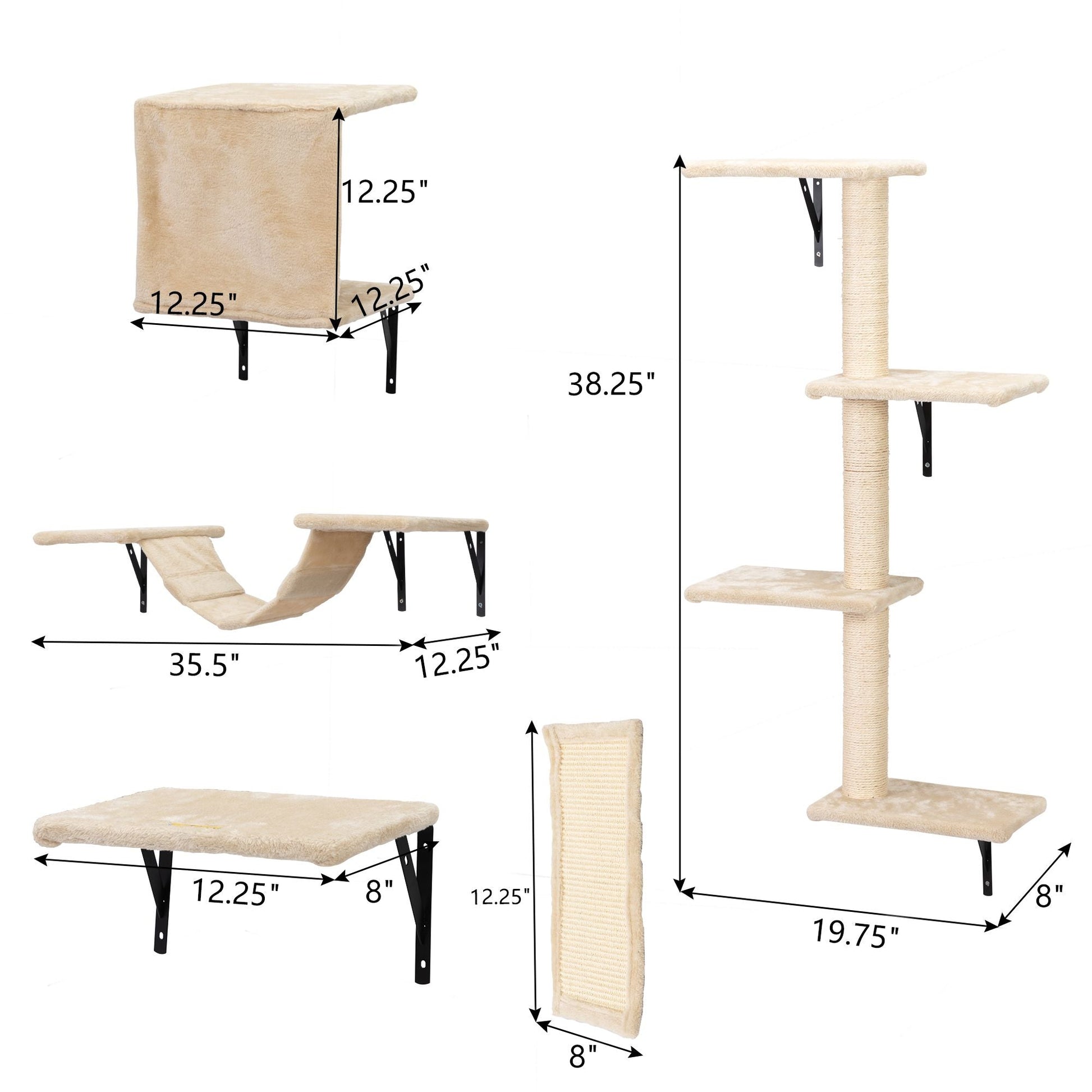 space-saving cat tree