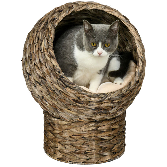 Natural Braided Elevated Cat Bed