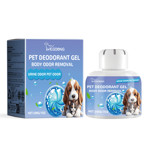 Yegbong Pet Deodorant Gel for cats and dogs, odor removal and air freshening.