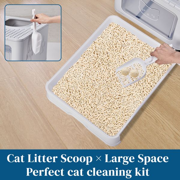 Large Enclosed Cat Litter Box