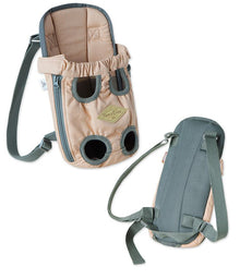 Touchdog Wiggle-Sack stylish front and backpack dog carrier with adjustable nylon straps and breathable mesh lining