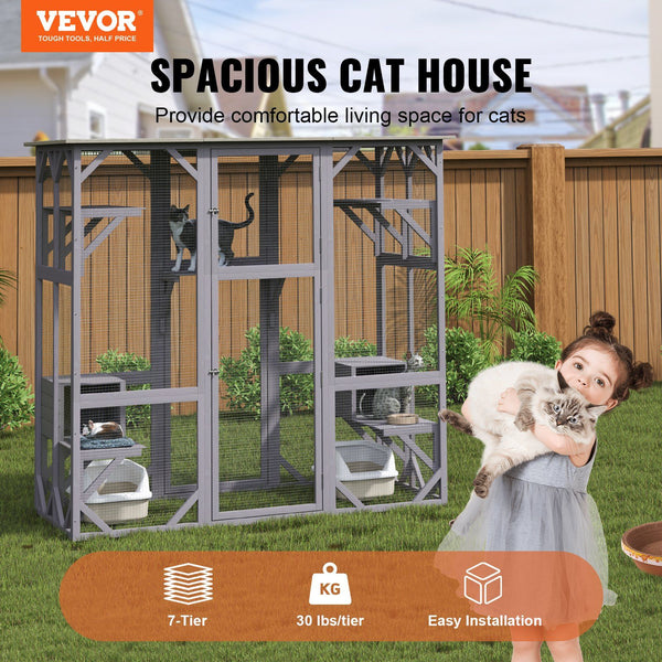 | VEVOR 7-Tier Catio | VEVOR Cat Enclosure | VEVOR Multi-Level Cat House |
VEVOR Outdoor Catio | VEVOR Cat Habitat | VEVOR 7-Tier Cat Condo | VEVOR Large Cat House |
VEVOR Outdoor Cat Shelter | VEVOR Cat Playhouse | VEVOR Cat Sanctuary |