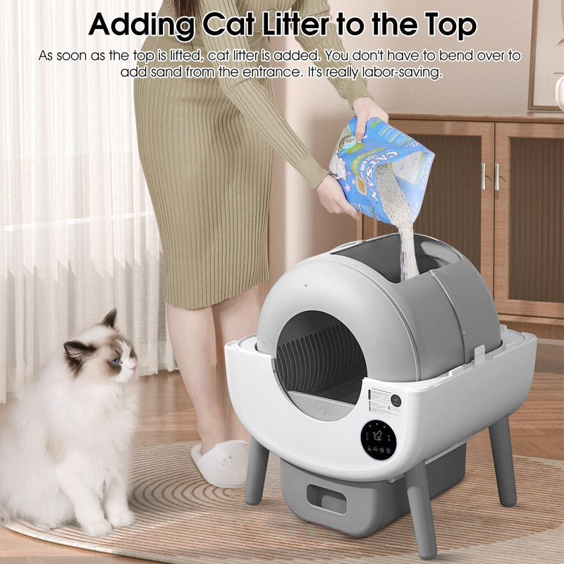 Automatic Smart Cat Litter Box, Large Capacity