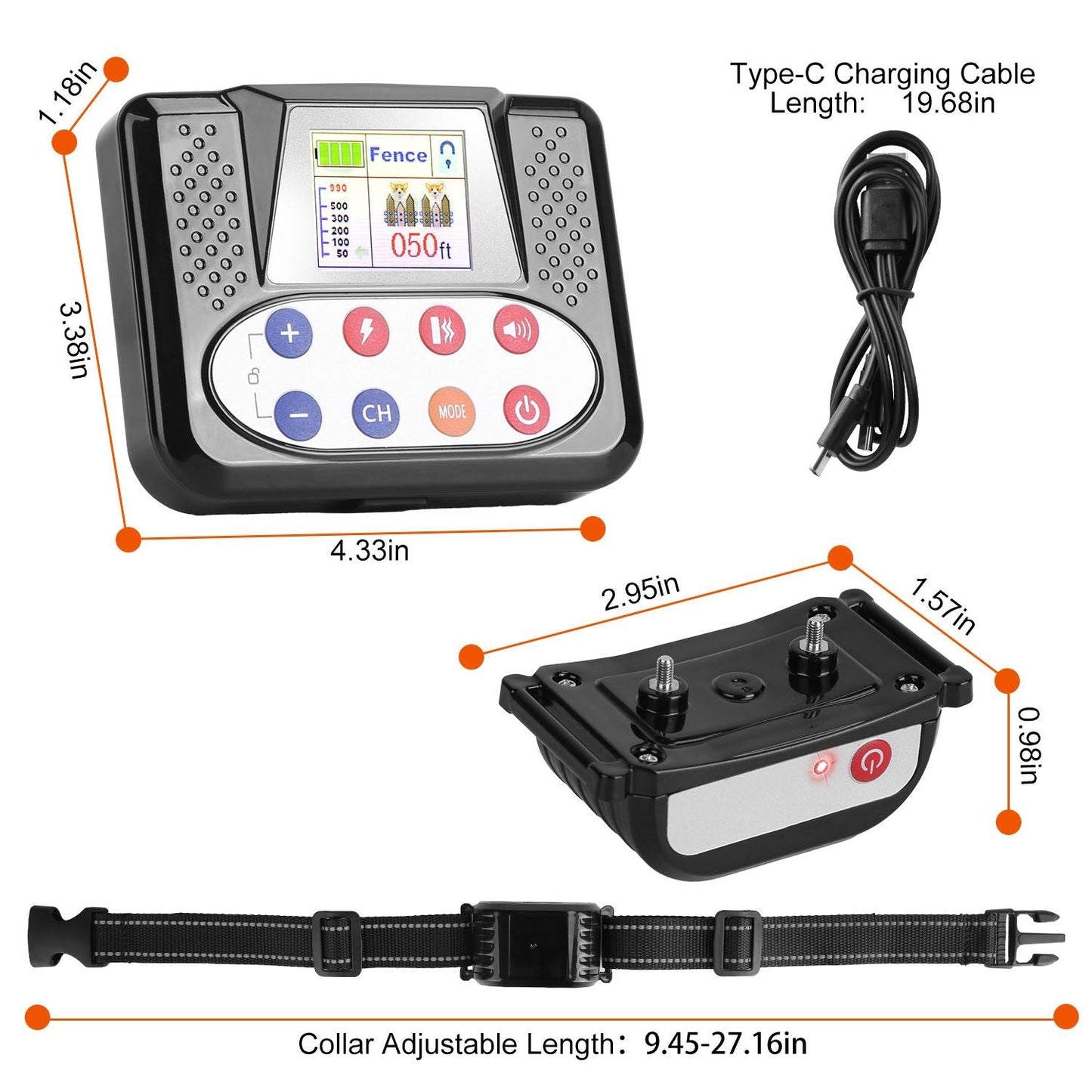 374621151 990FT Range Dog Wireless Fence