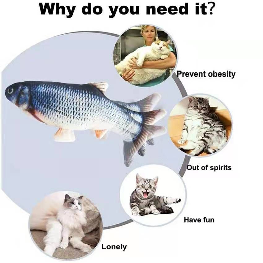 Cat Toy Flopping Fish
