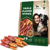 Triple Delight Dog Chews |Three-Meat Rawhide Treats |Triple Flavor Dog Sticks |Natural Trio Chews for Dogs |Triple Treat Rawhide Chews |Meaty Trio Dog Chews |Triple Protein Dog Treats |Three-Flavored Chew Sticks |Ultimate Triple Meat Dog Chews |Triple Bliss Dog Chews