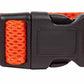 Pet Life 'Aero Mesh' orange collar with quick-release buckle and adjustable design.