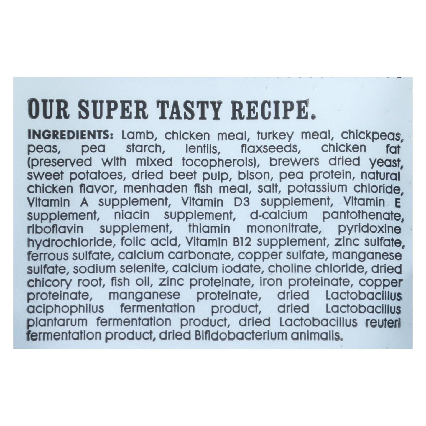 I and Love and You dog kibble lamb and bison 4 lb bags case of 4