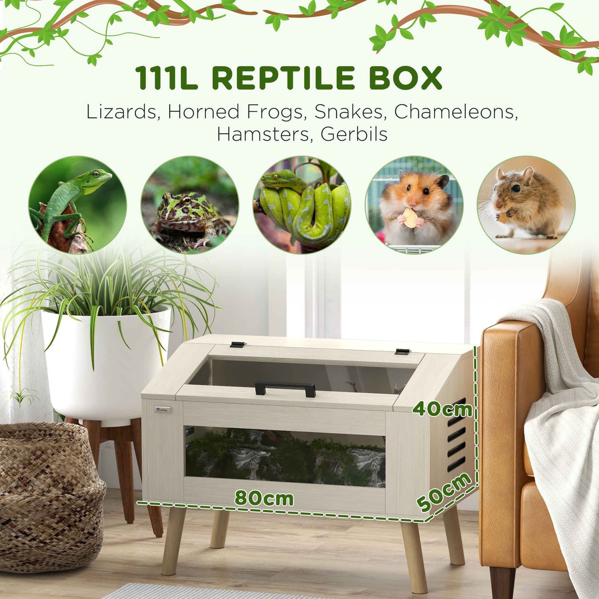 PawHut Reptile Terrarium
