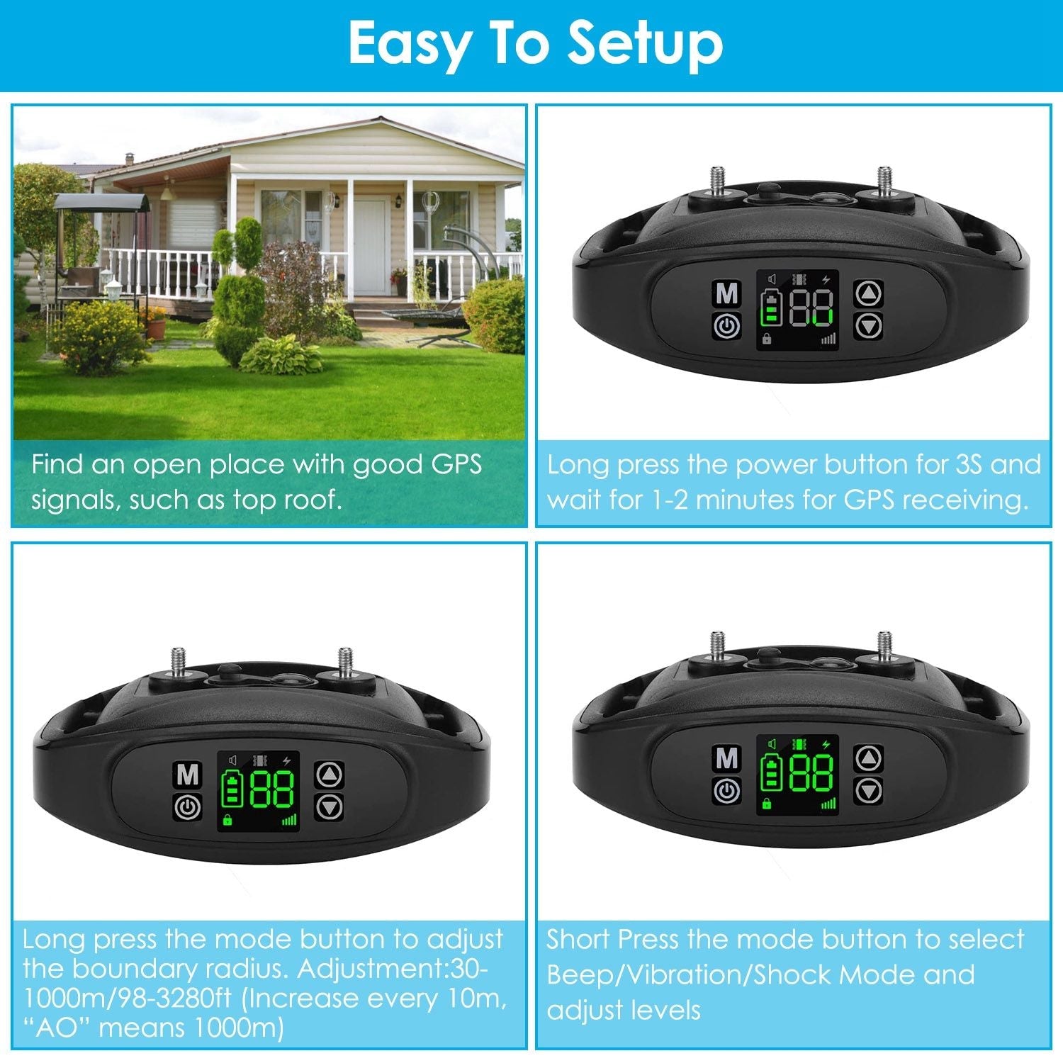 Wireless GPS Dog Fence| GPS Dog Fence | Wireless Pet Fence | GPS Pet Fence | Dog Boundary System | Wireless Dog Fence |Pet Containment Collar | Dog GPS Fence | GPS Dog Collar |